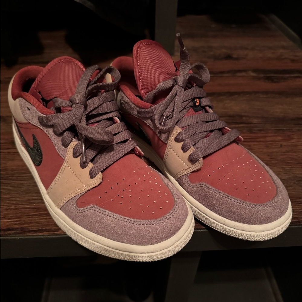 Jordan Women's Sneakers in Pink and Black - Picture 3 of 6